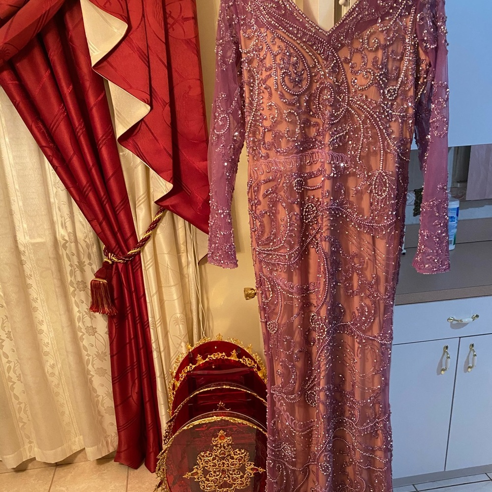 Wedding dress with detachable mermaid portion